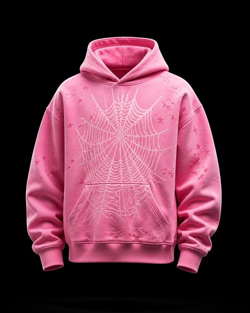Sp5der Web Hoodie Pink